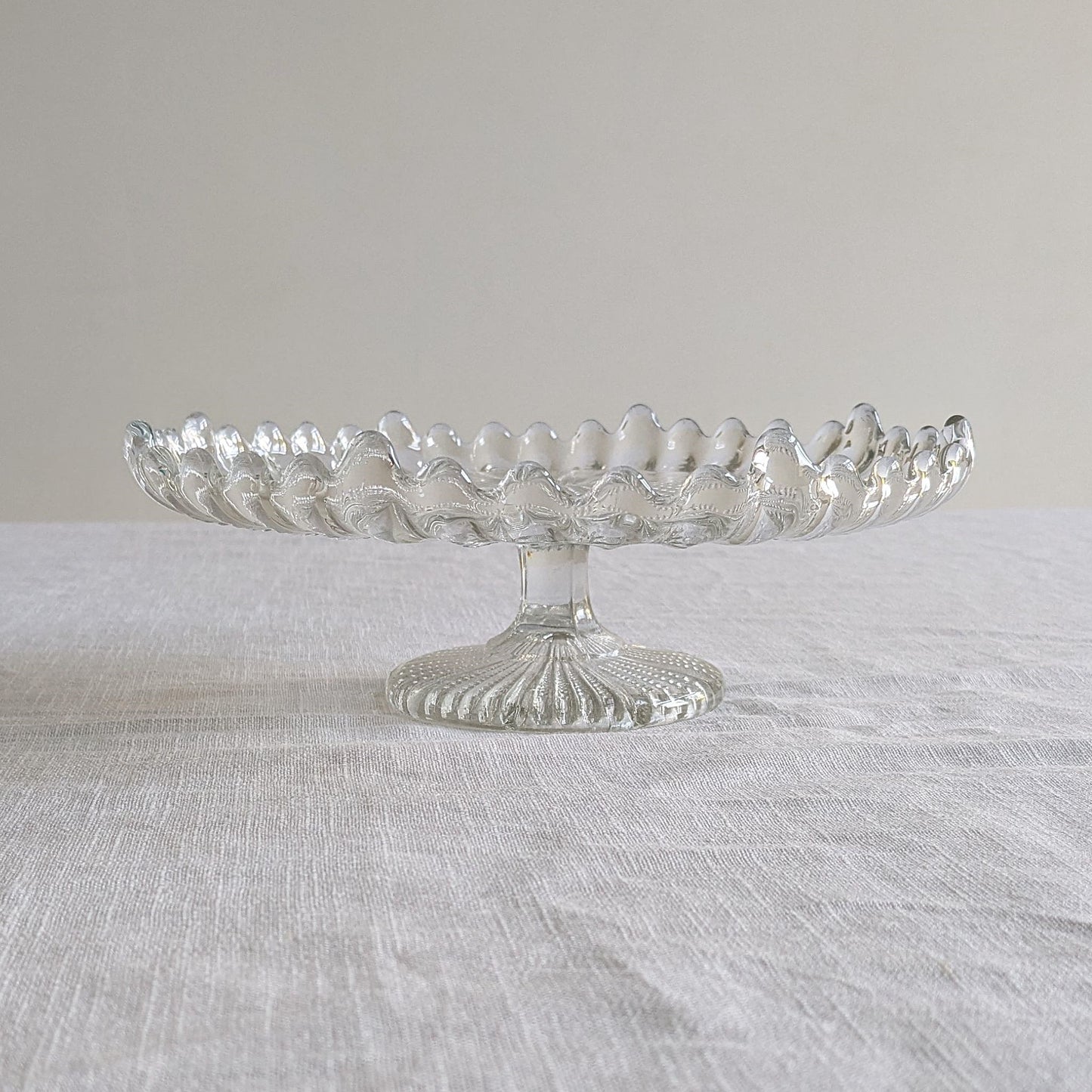 Antique Glass Cake Stand