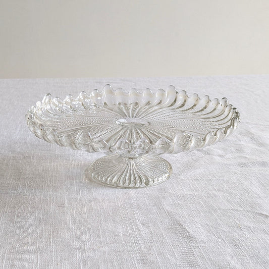 Antique Glass Cake Stand