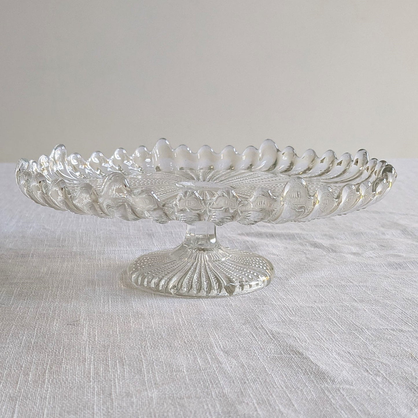 Antique Glass Cake Stand