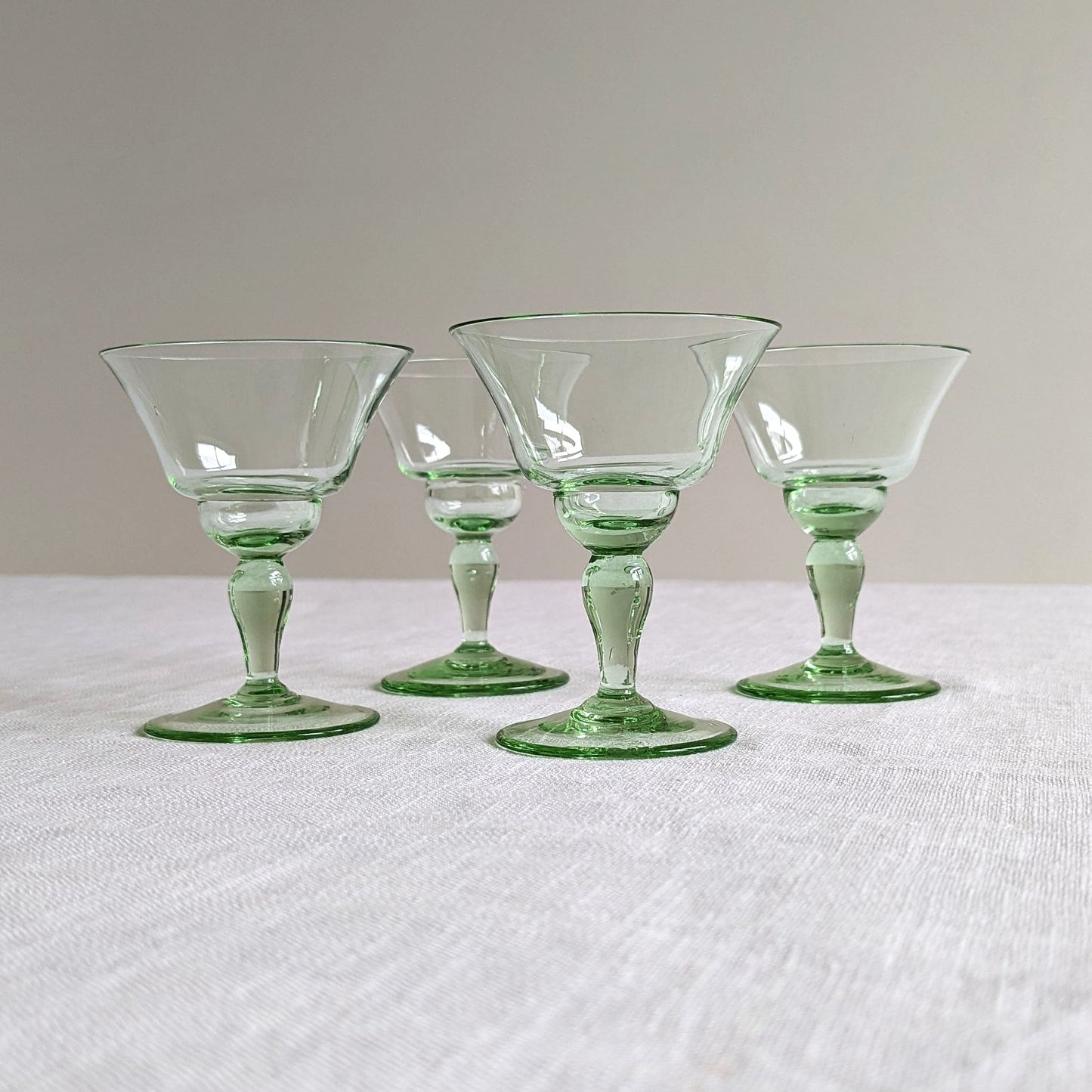 Tiny Green Liqueur Glasses