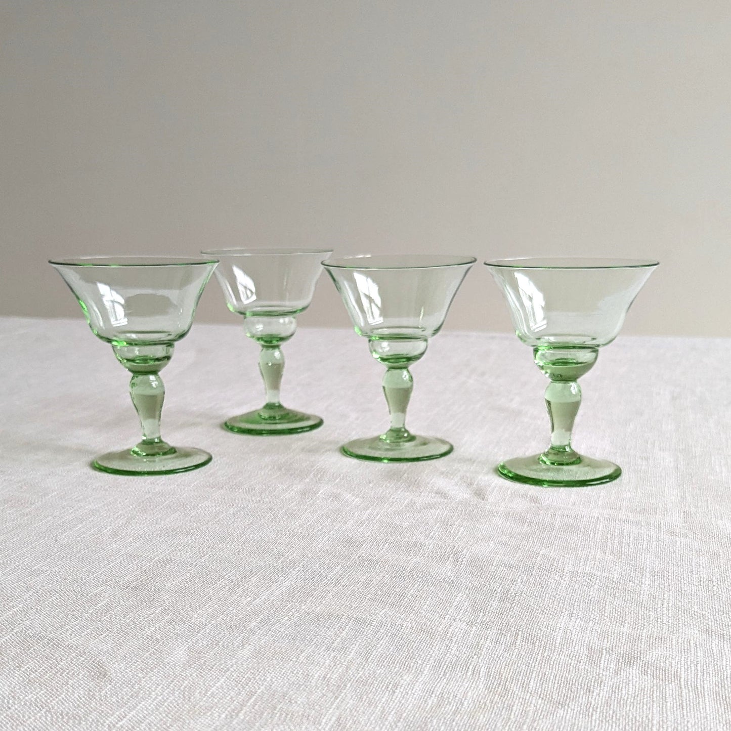 Tiny Green Liqueur Glasses