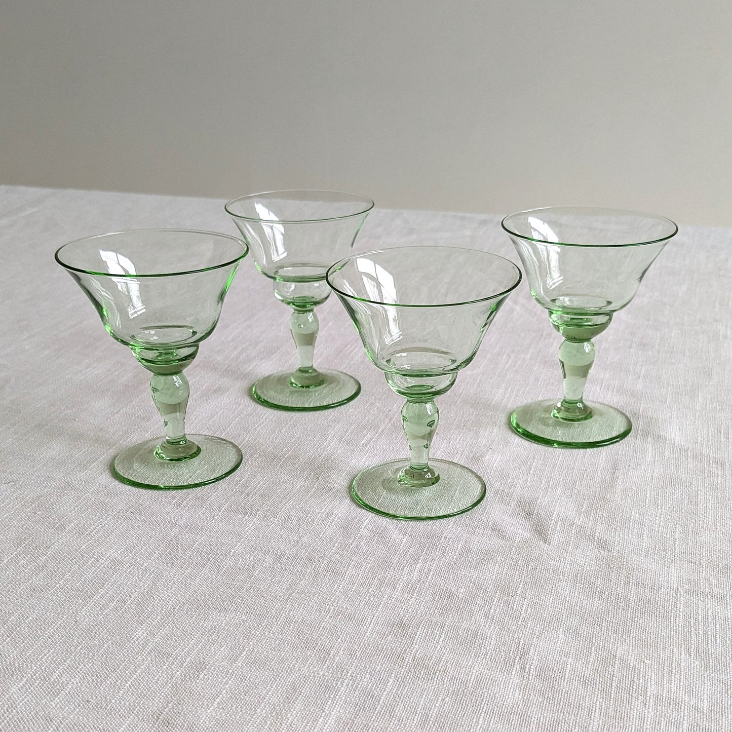 Tiny Green Liqueur Glasses