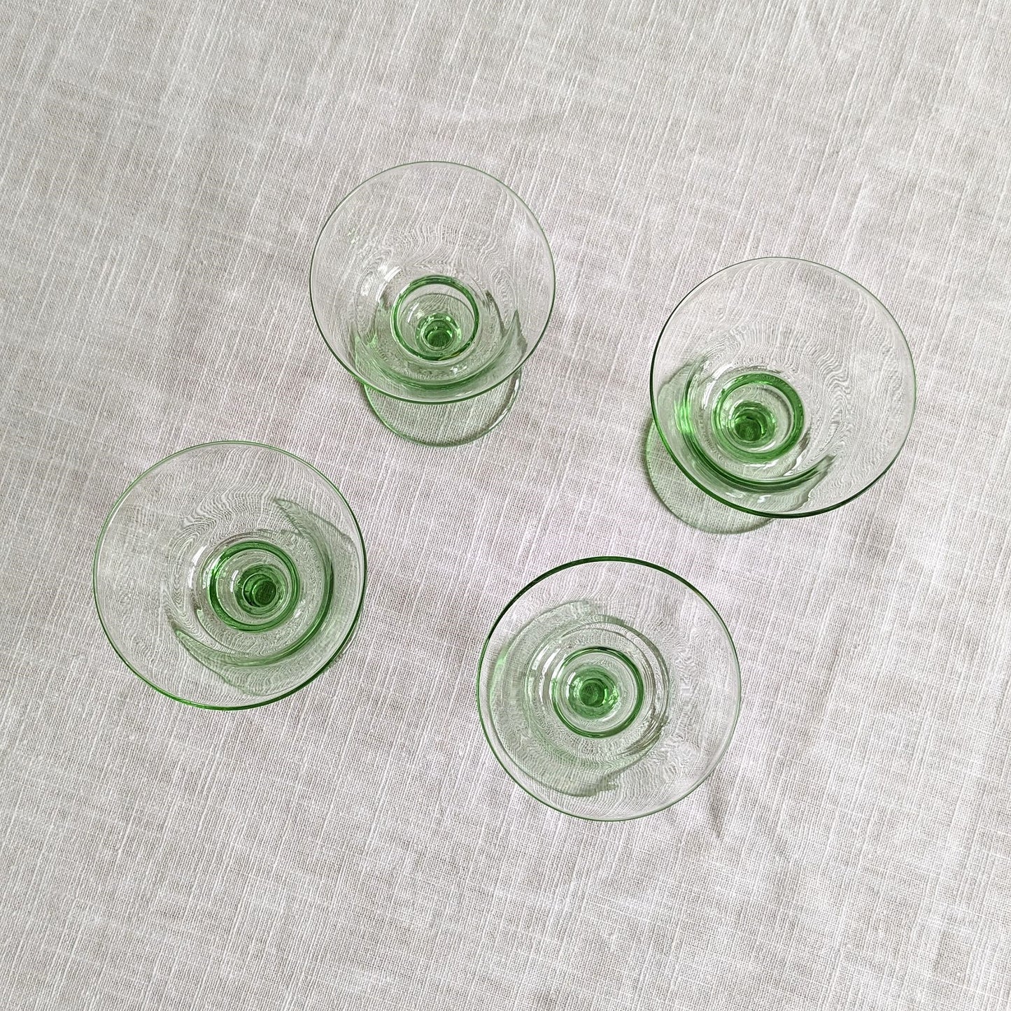 Tiny Green Liqueur Glasses