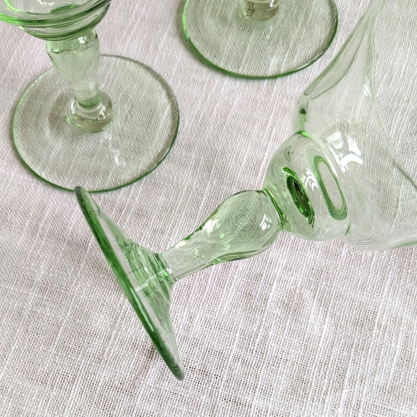 Tiny Green Liqueur Glasses