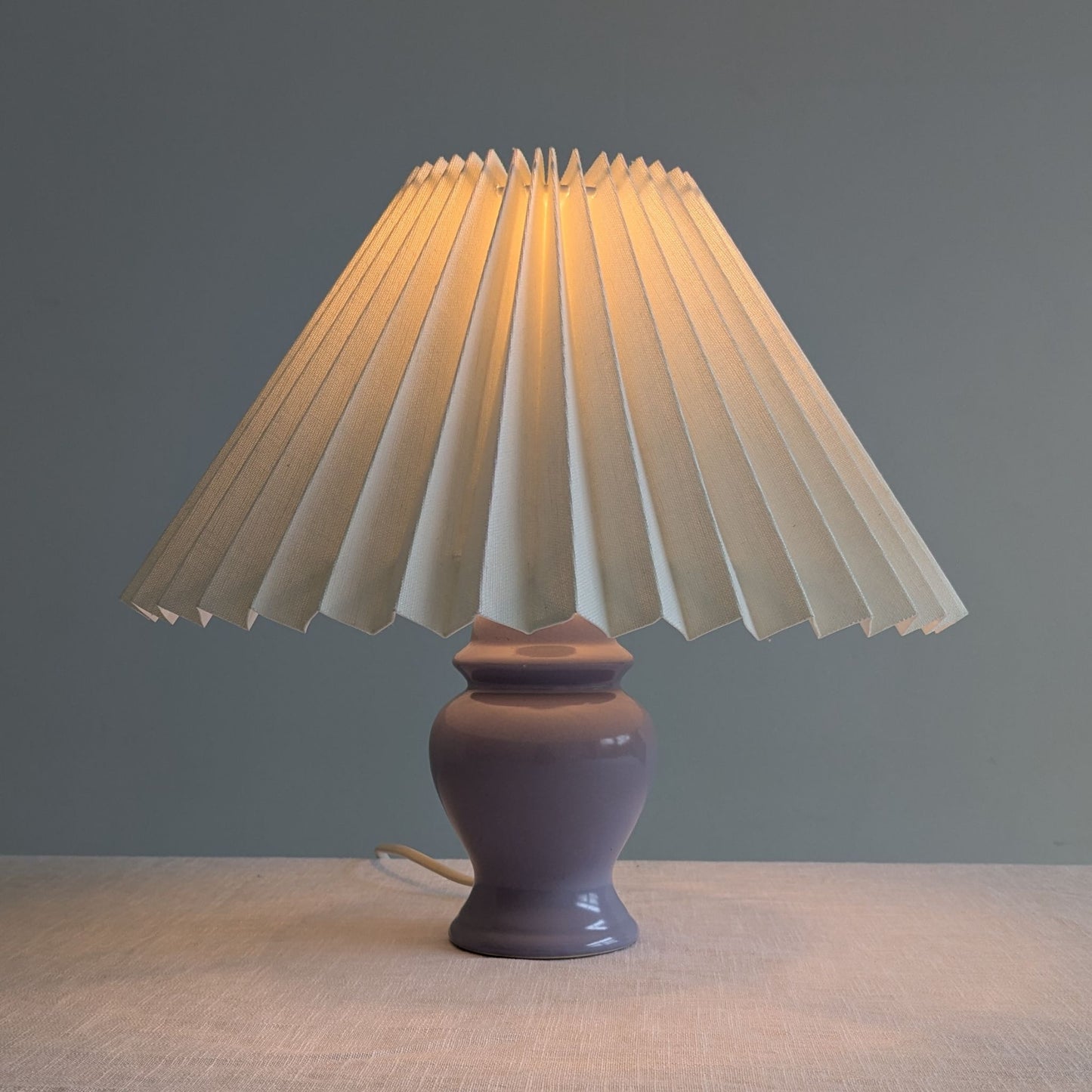 1980s Lilac Ceramic Lamp