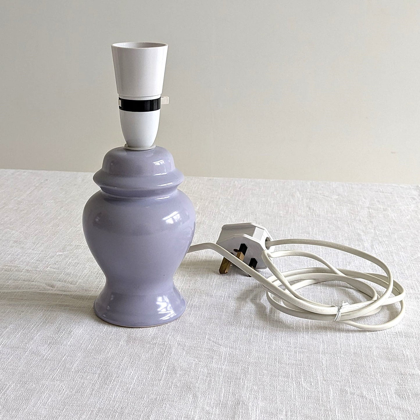 1980s Lilac Ceramic Lamp