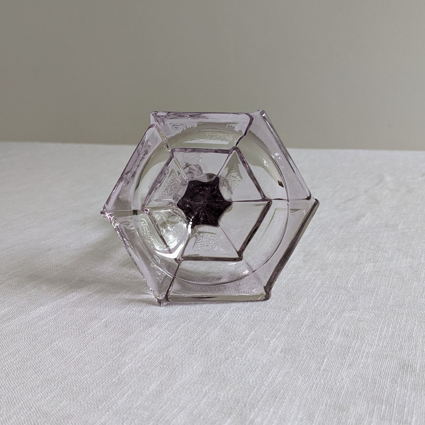 Lilac Glass Candlestick