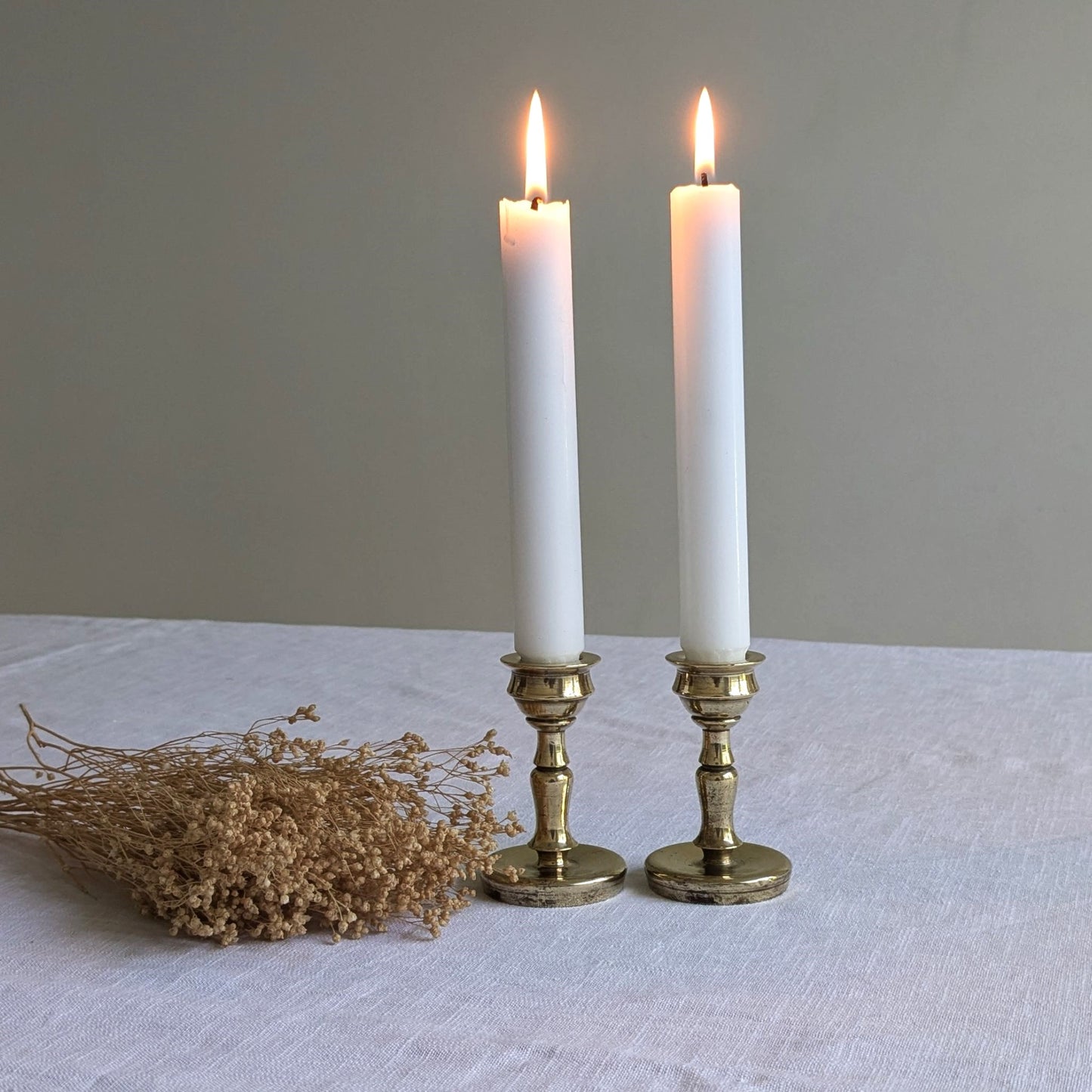 Low Brass Candlesticks