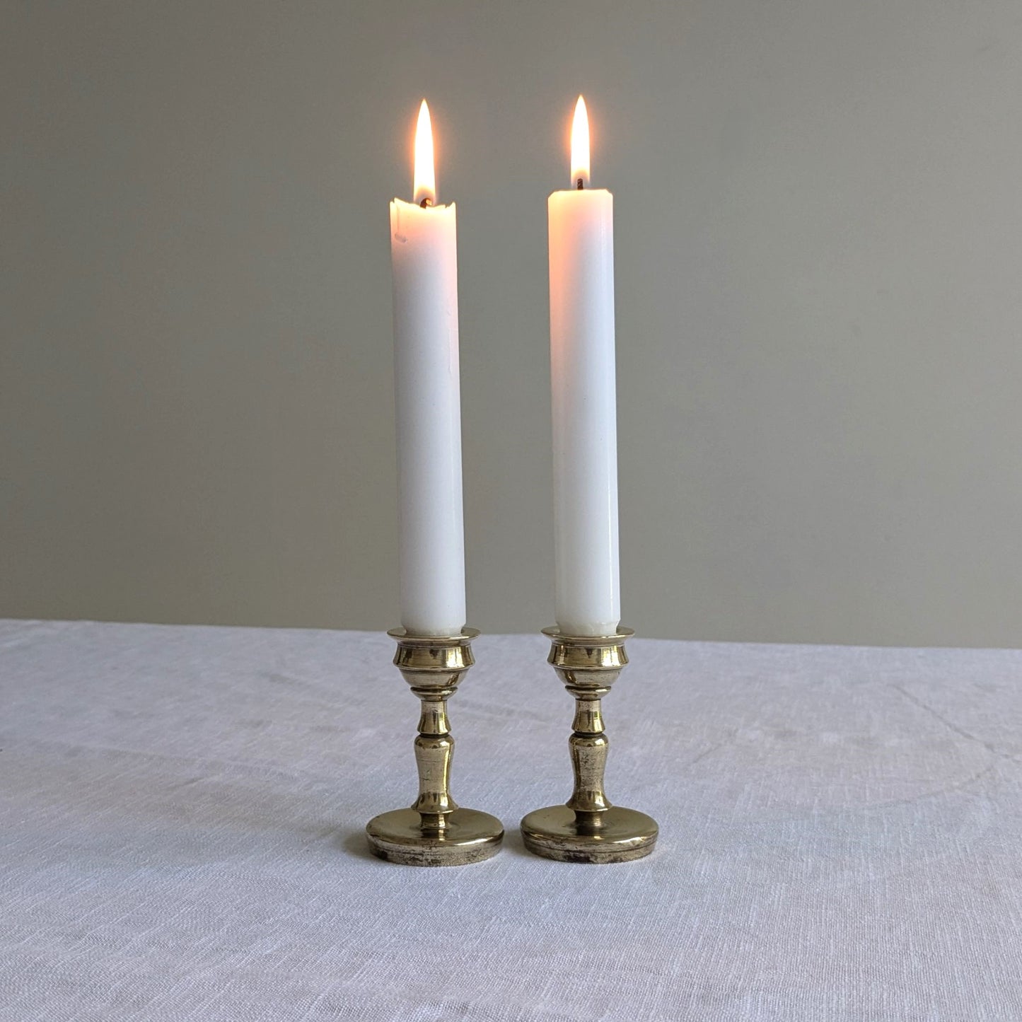 Low Brass Candlesticks