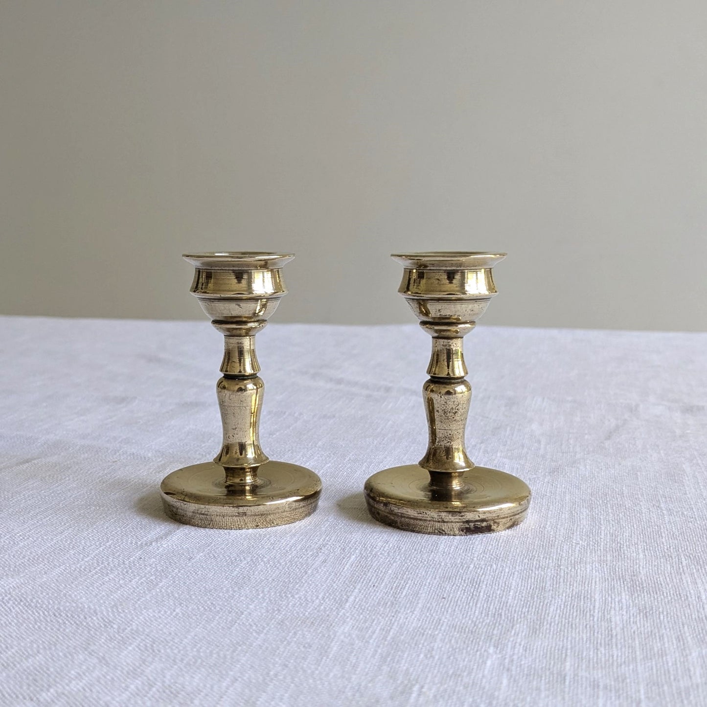 Low Brass Candlesticks