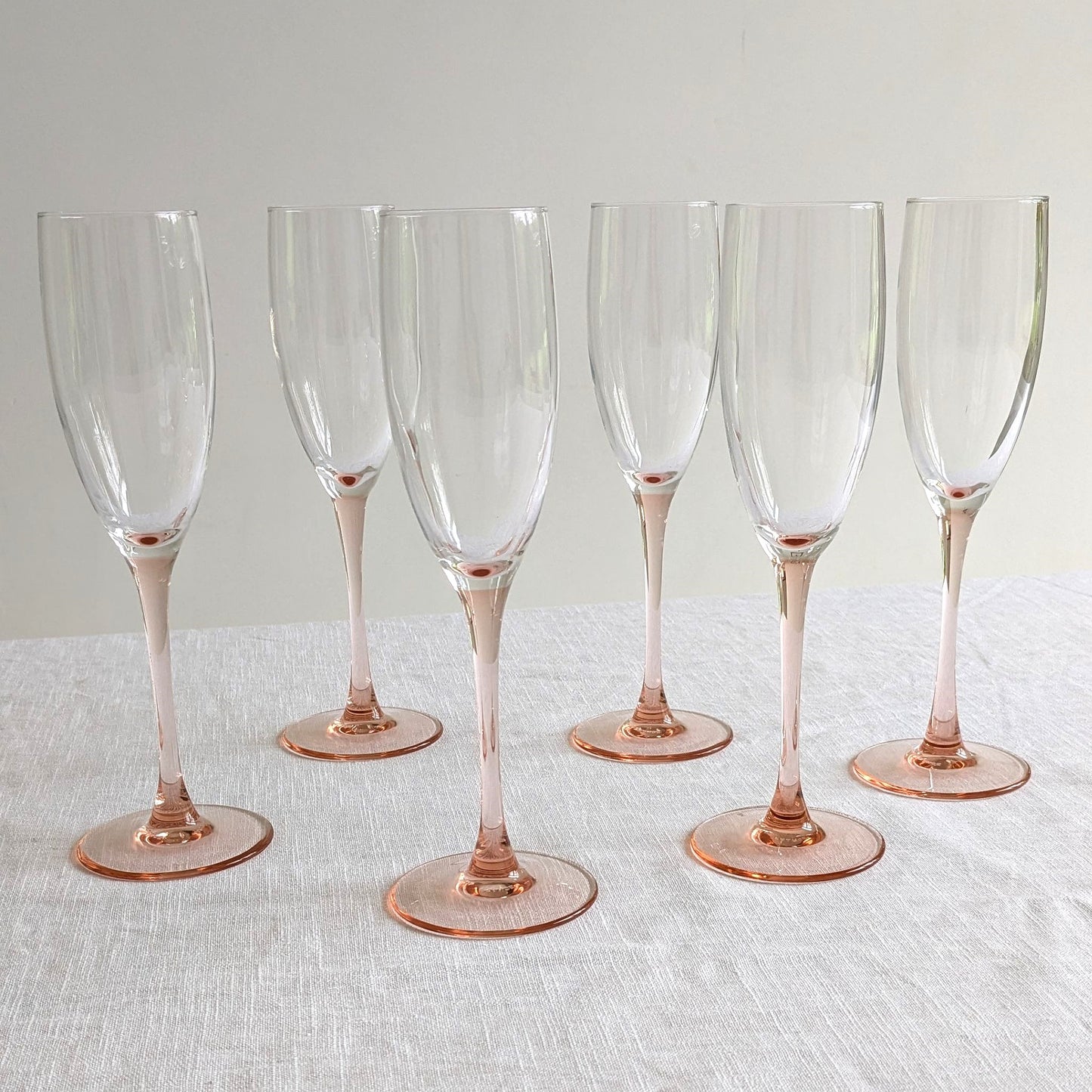 French Pink Stem Flutes