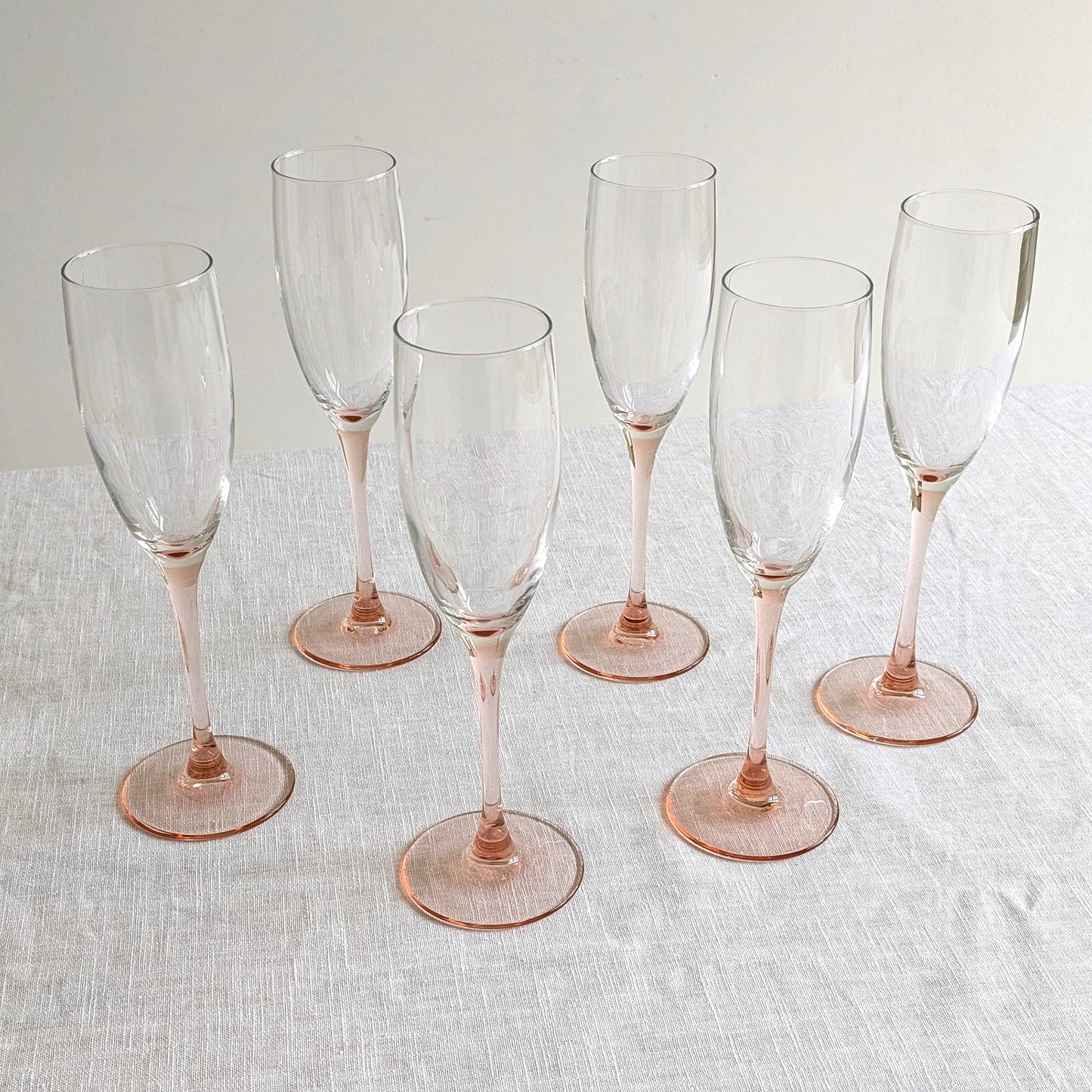 French Pink Stem Flutes