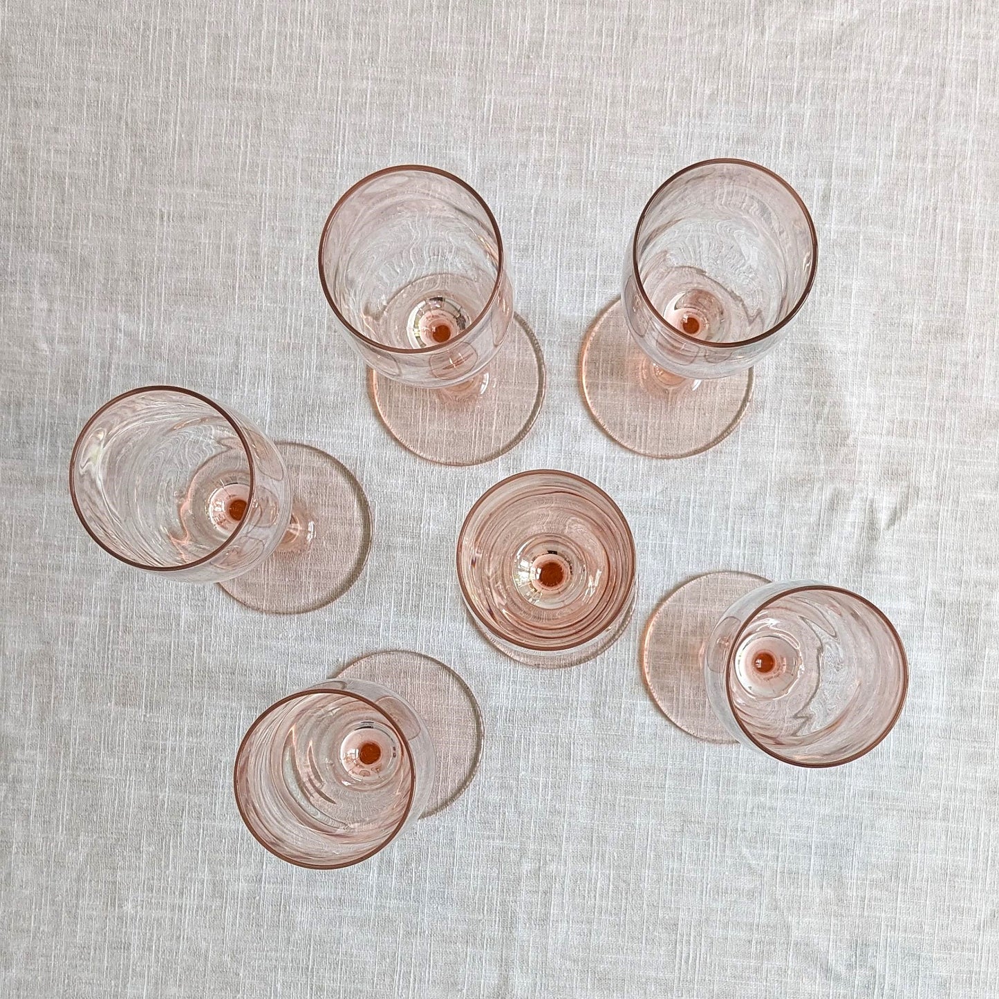 French Pink Stem Flutes