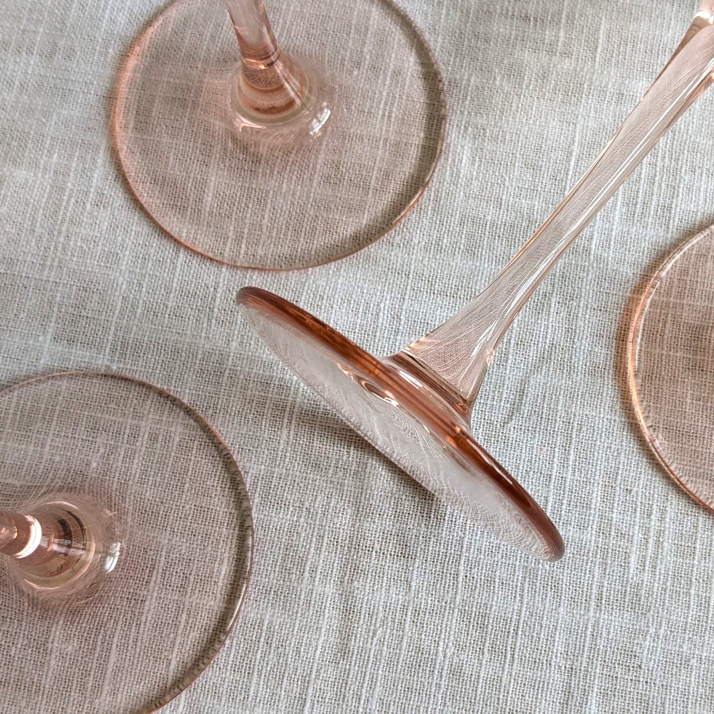 French Pink Stem Flutes