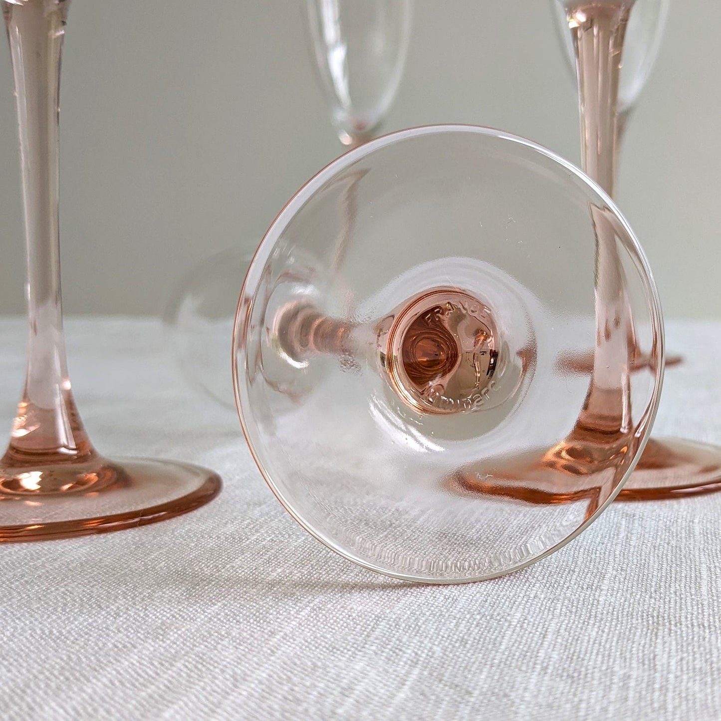 French Pink Stem Flutes