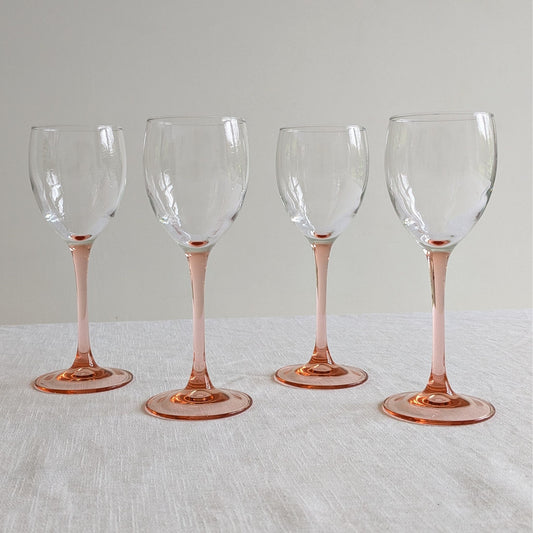 French Pink Stem Glasses