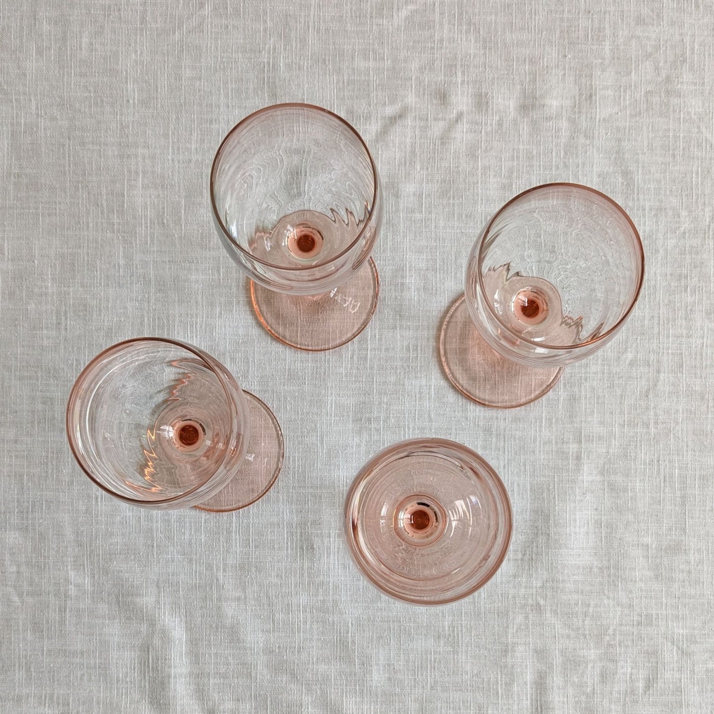 French Pink Stem Glasses