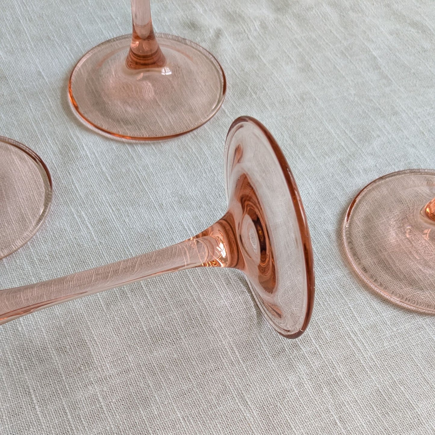 French Pink Stem Glasses