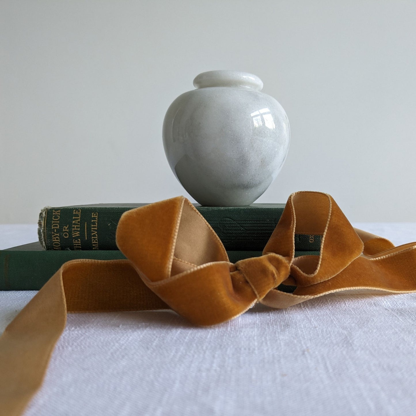 Veined Marble Globe Vase