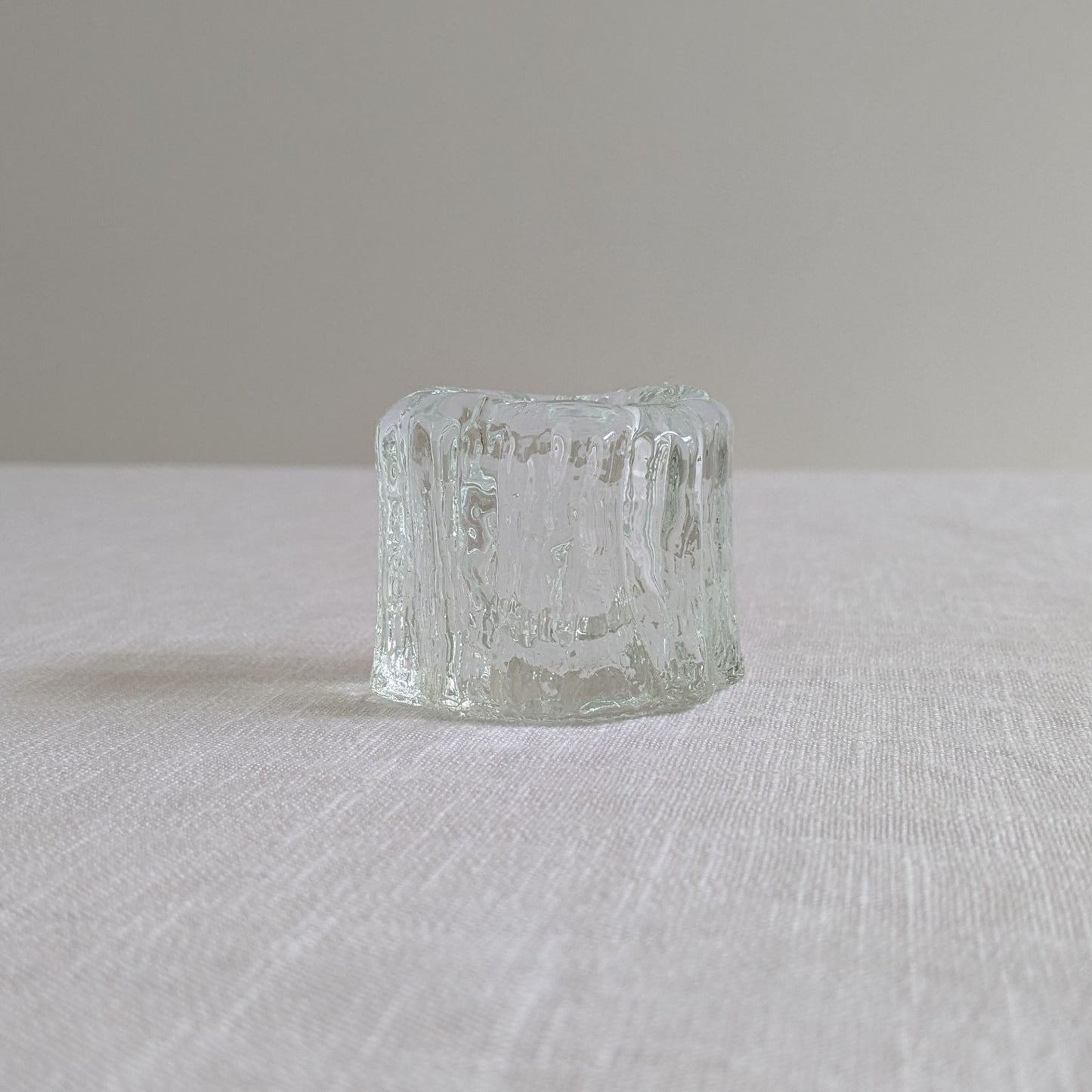 Ice Glass Candle Holder