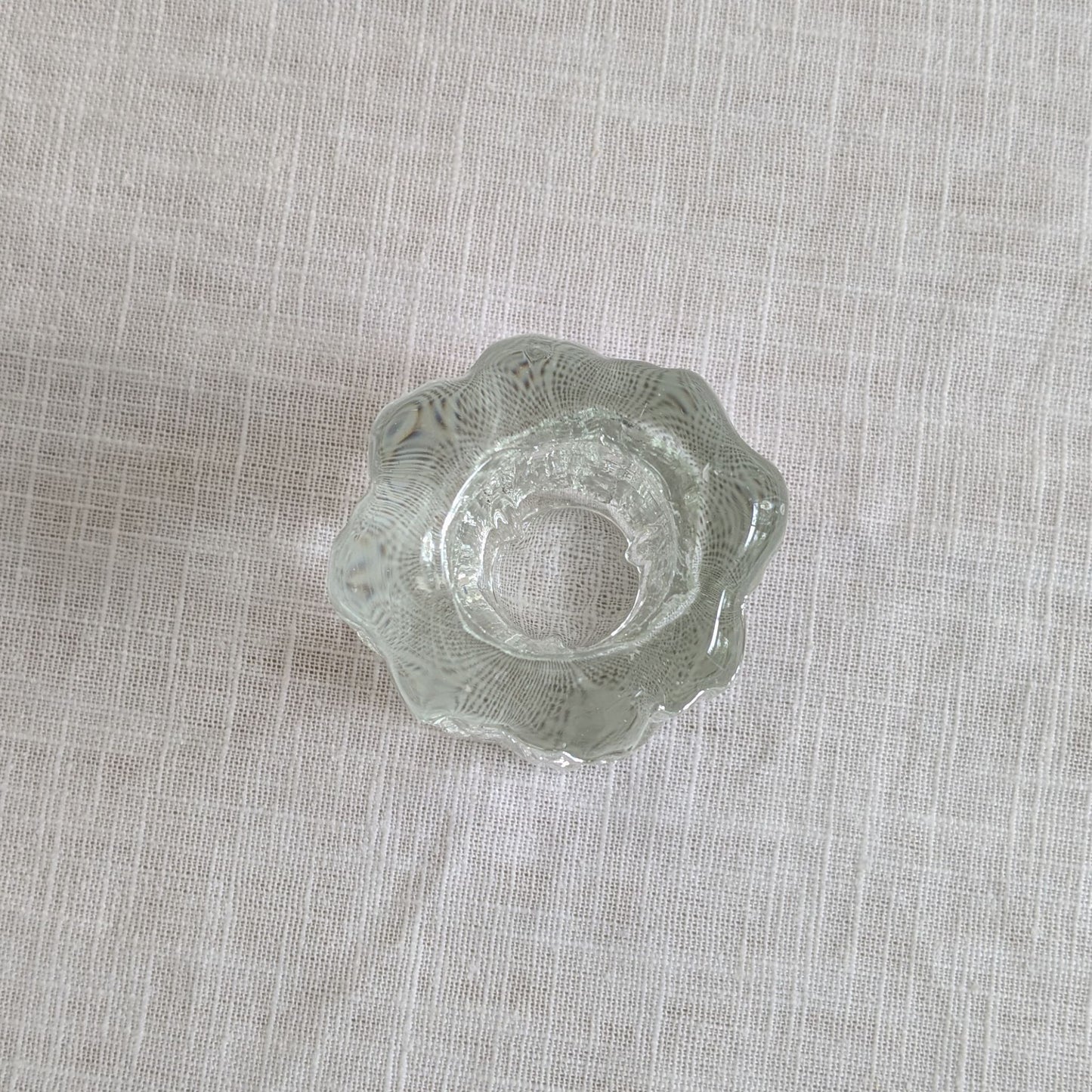 Ice Glass Candle Holder