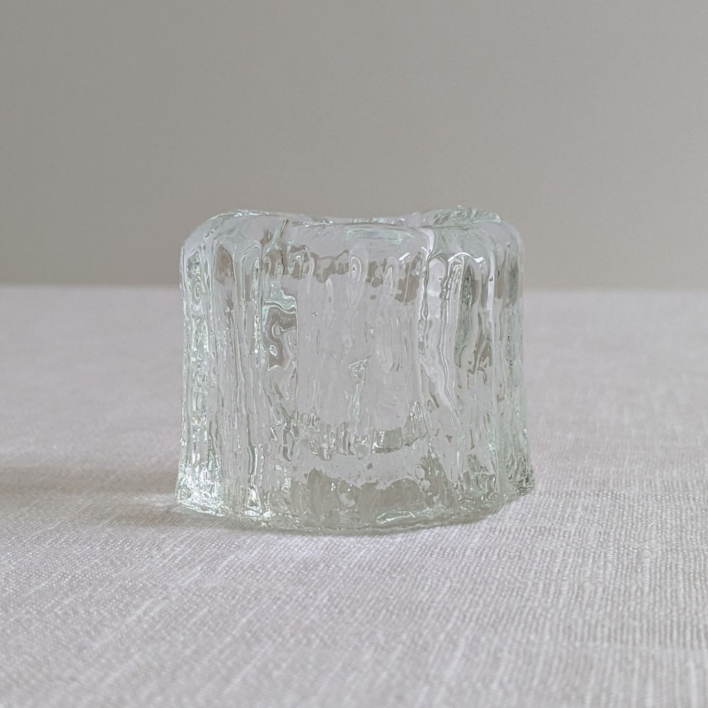 Ice Glass Candle Holder