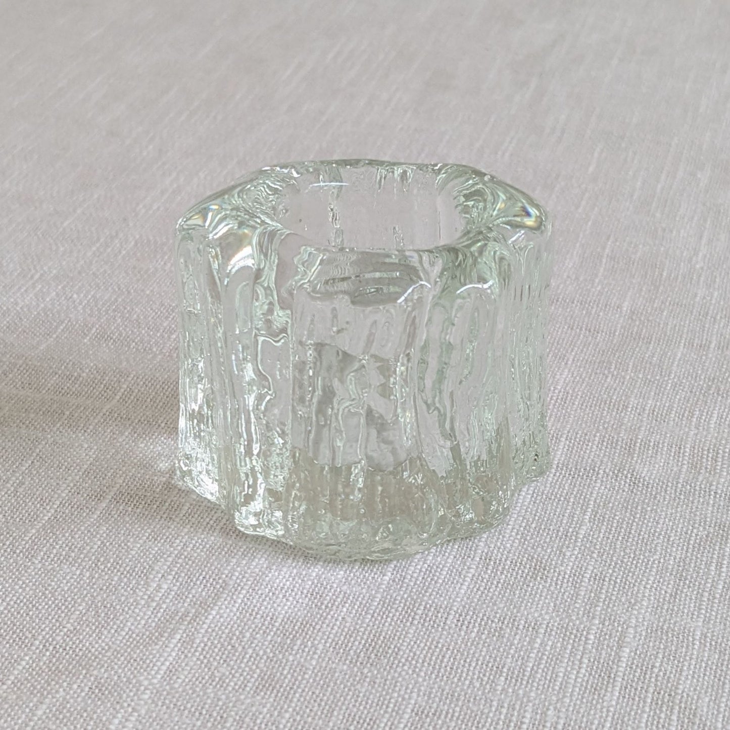 Ice Glass Candle Holder