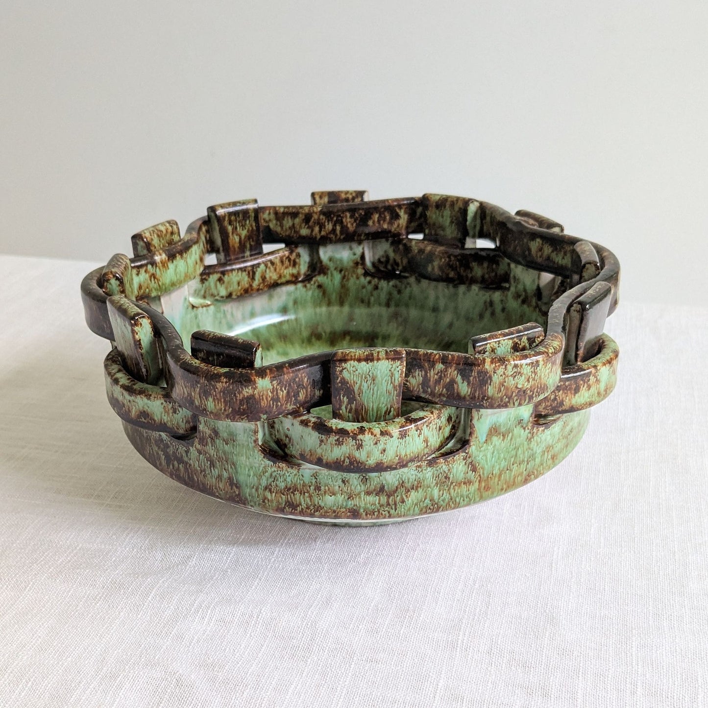 Mid Century Italian Woven Bowl