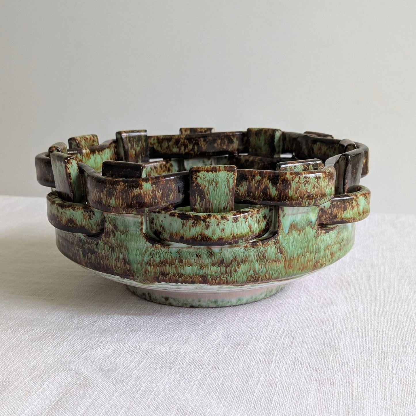 Mid Century Italian Woven Bowl