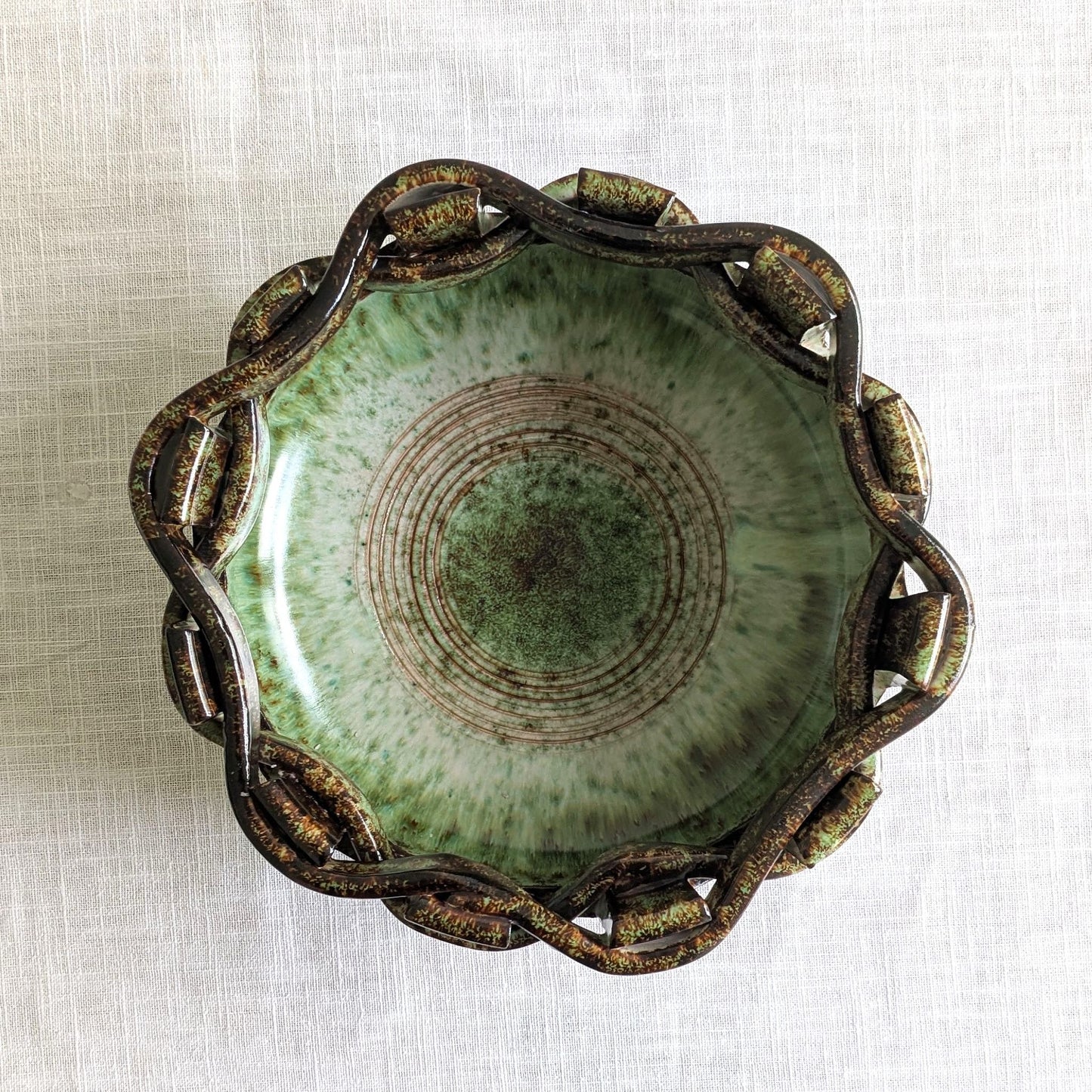 Mid Century Italian Woven Bowl