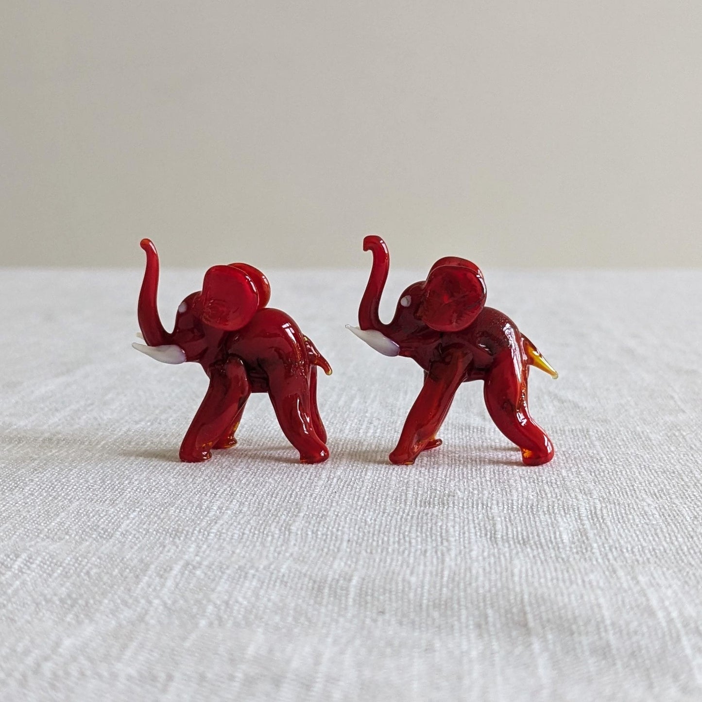 Tiny Murano Glass Elephants