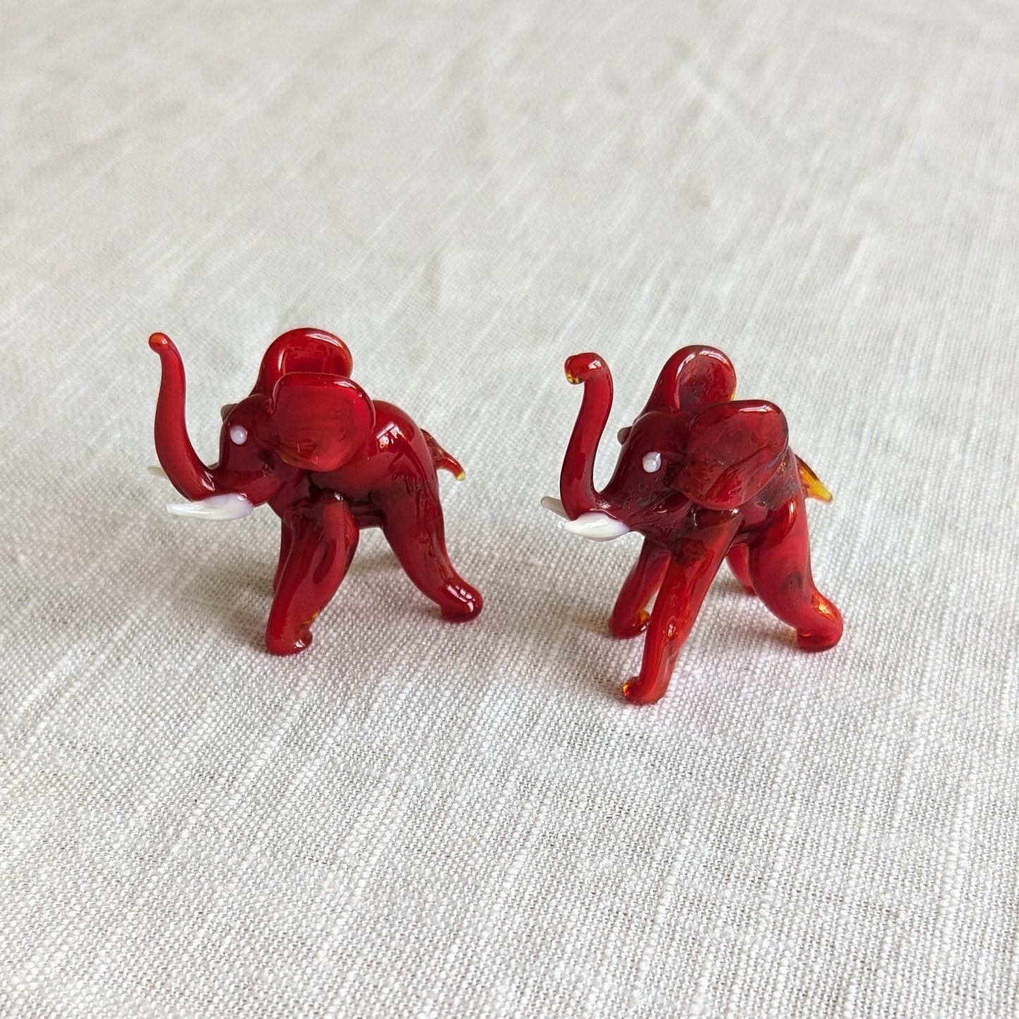 Tiny Murano Glass Elephants