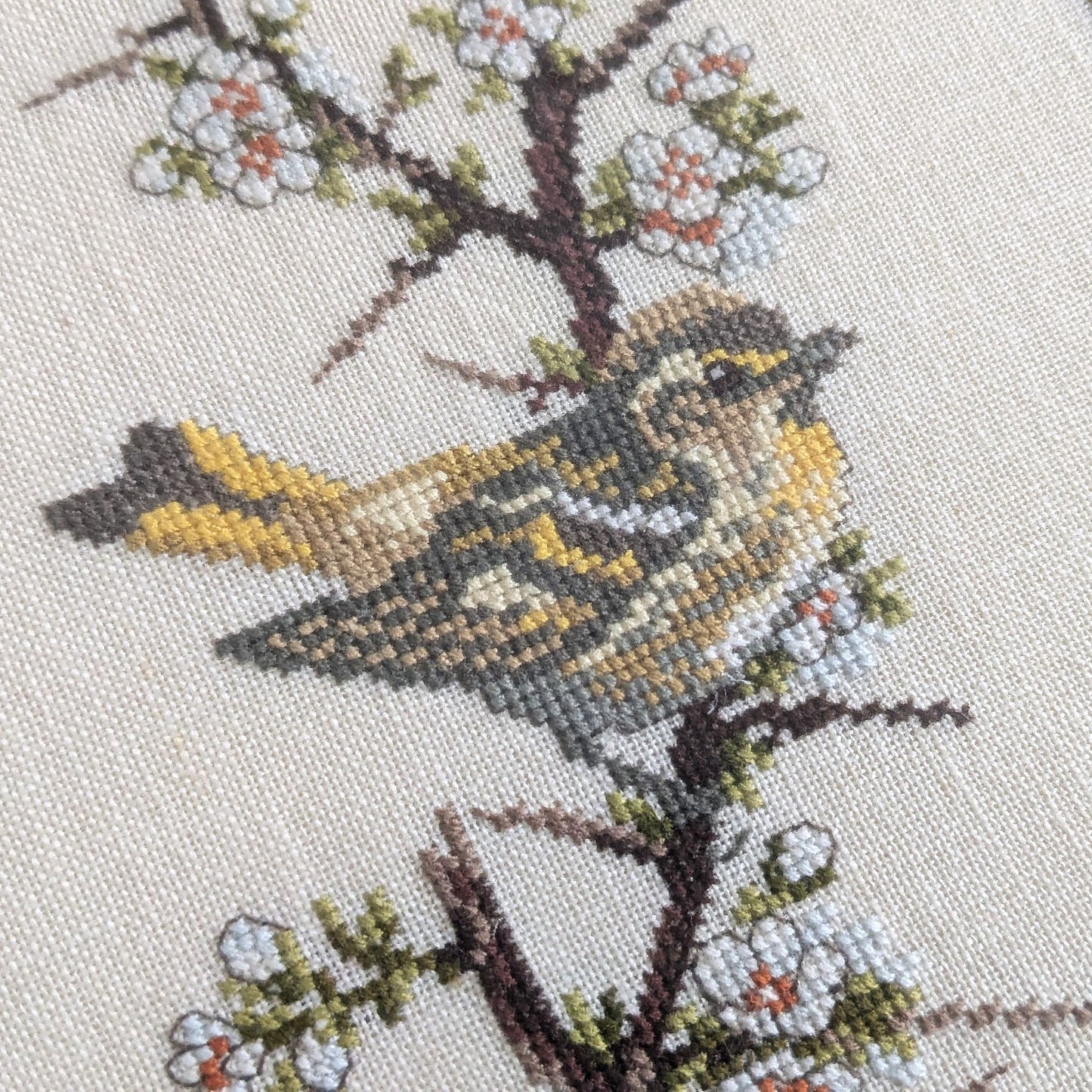 Needlepoint Finch