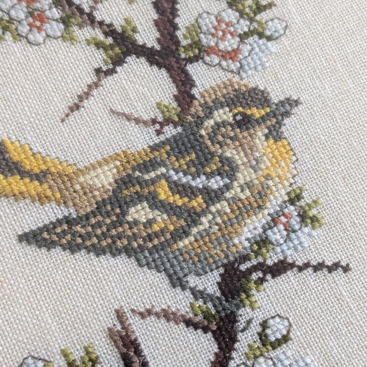 Needlepoint Finch