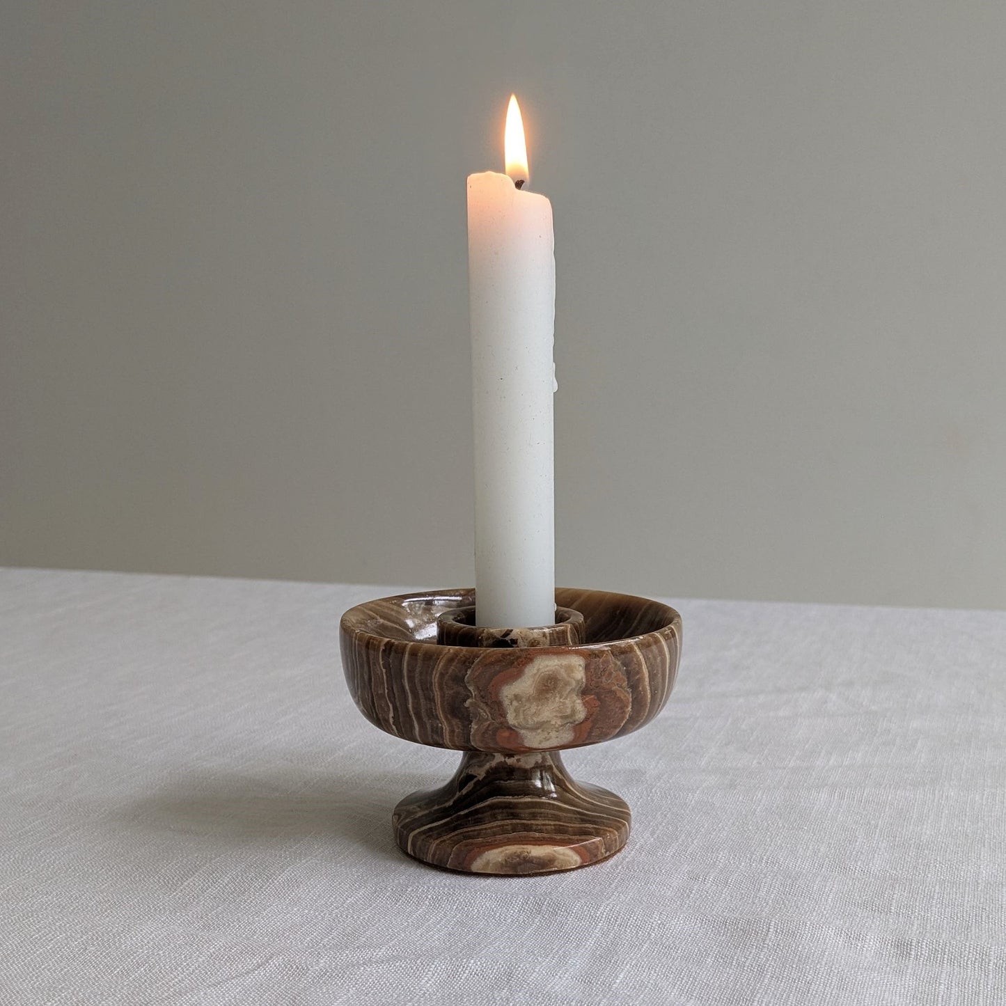 Onyx Pedestal Candle Holder