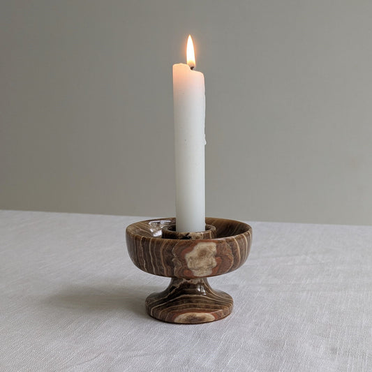 Onyx Pedestal Candle Holder