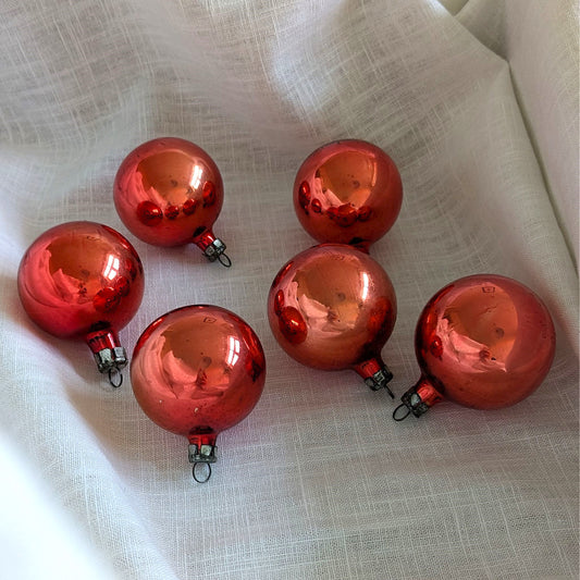 Orange Glass Baubles