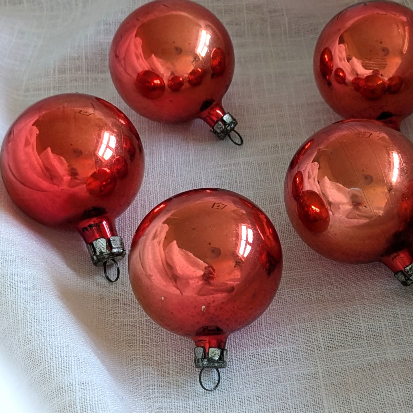 Orange Glass Baubles