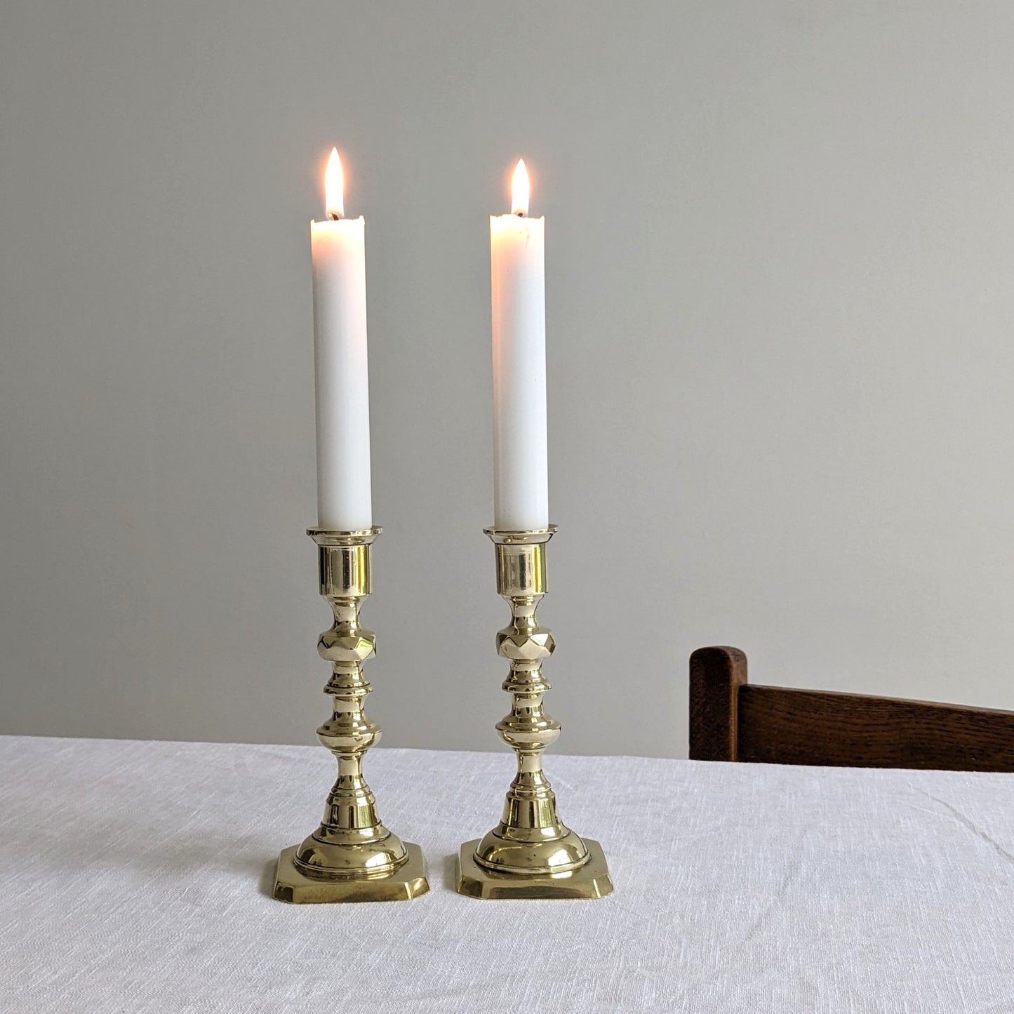 Short Brass Candlesticks