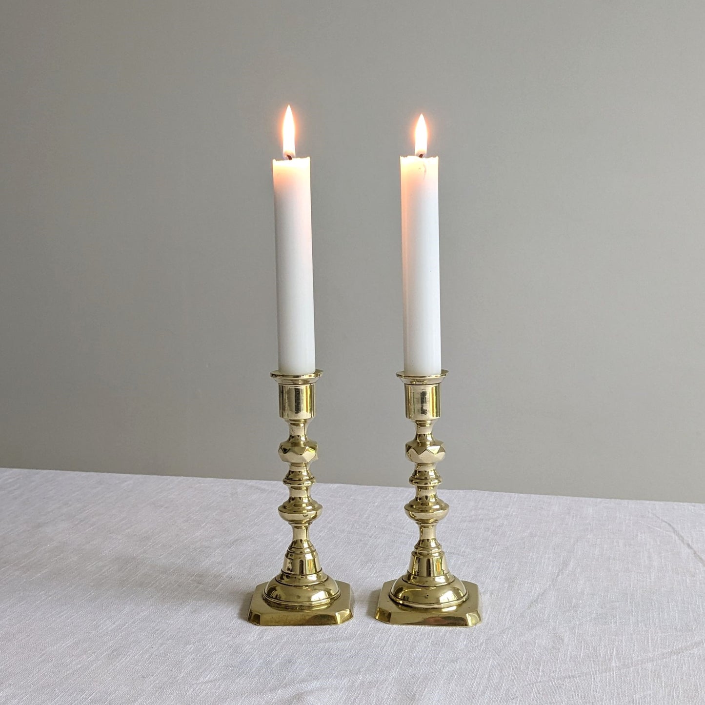 Short Brass Candlesticks