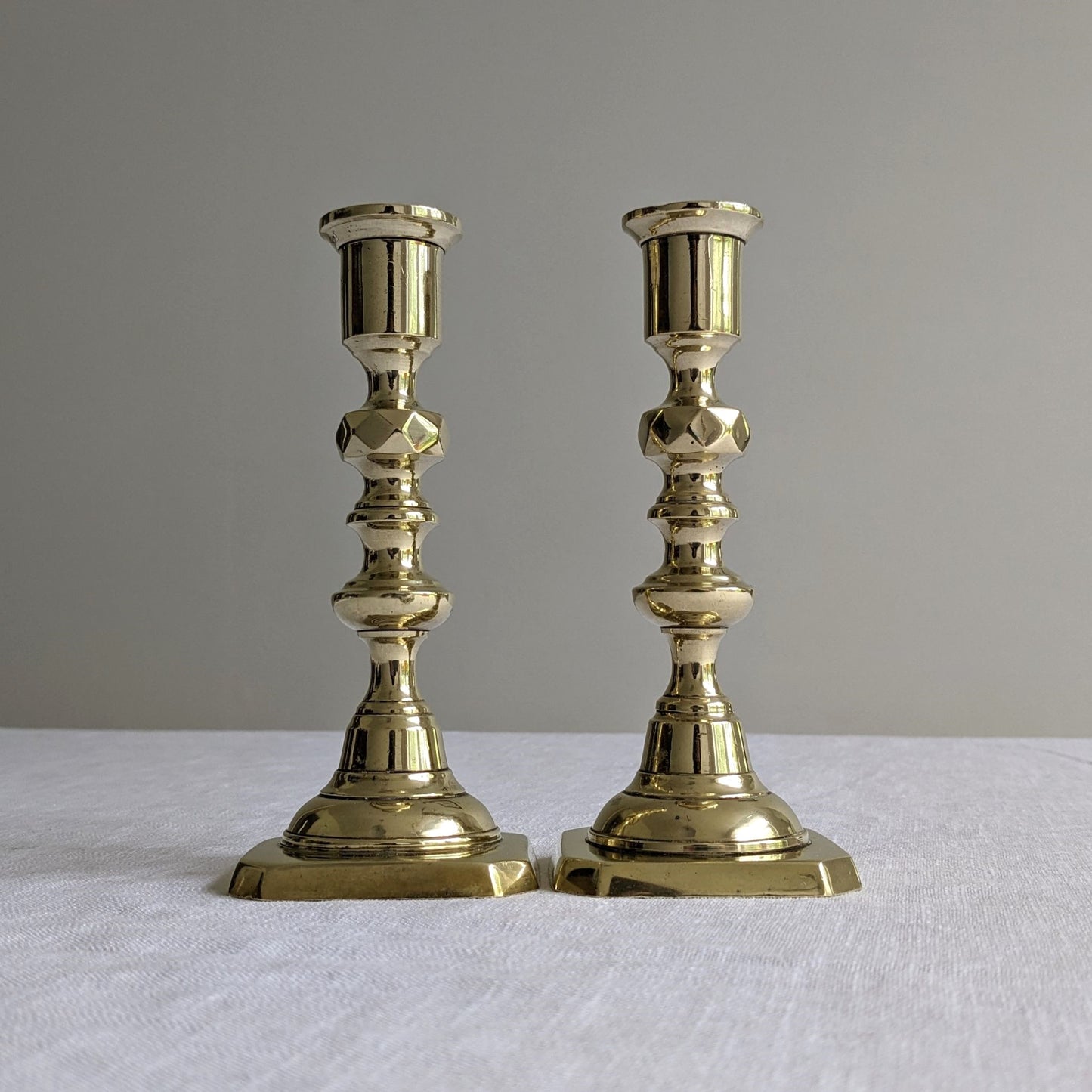 Short Brass Candlesticks