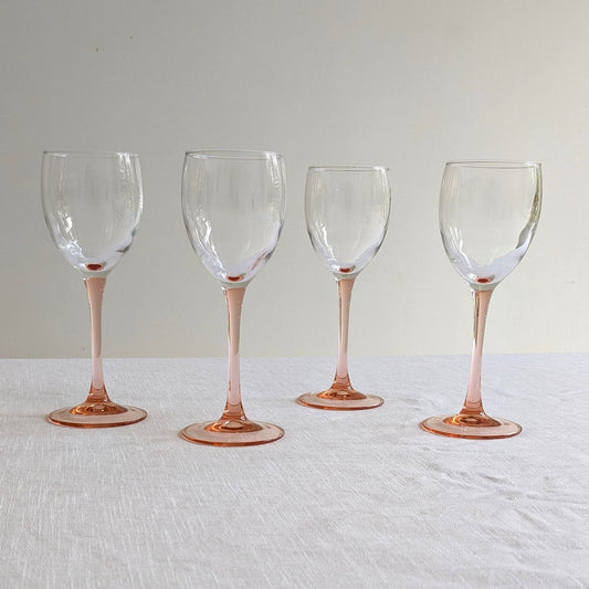 French Pink Stem Glasses