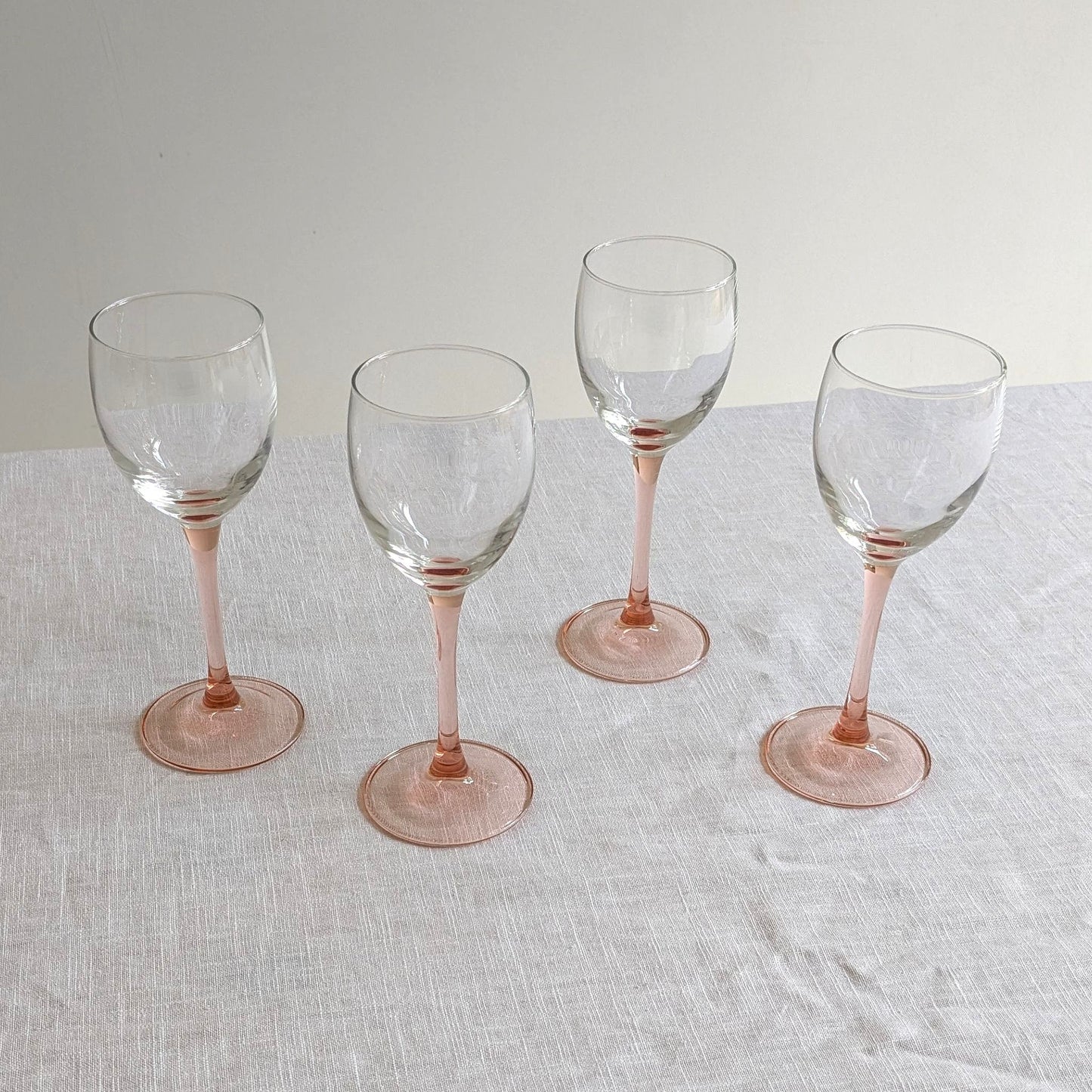 French Pink Stem Glasses