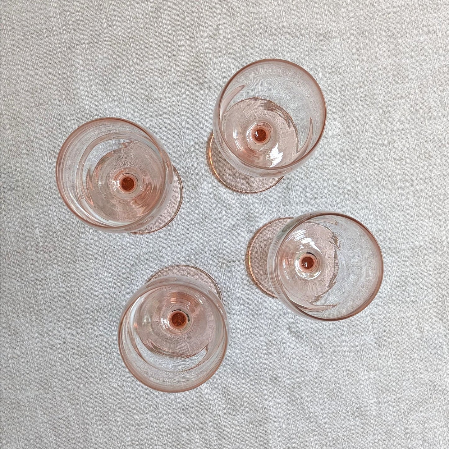 French Pink Stem Glasses