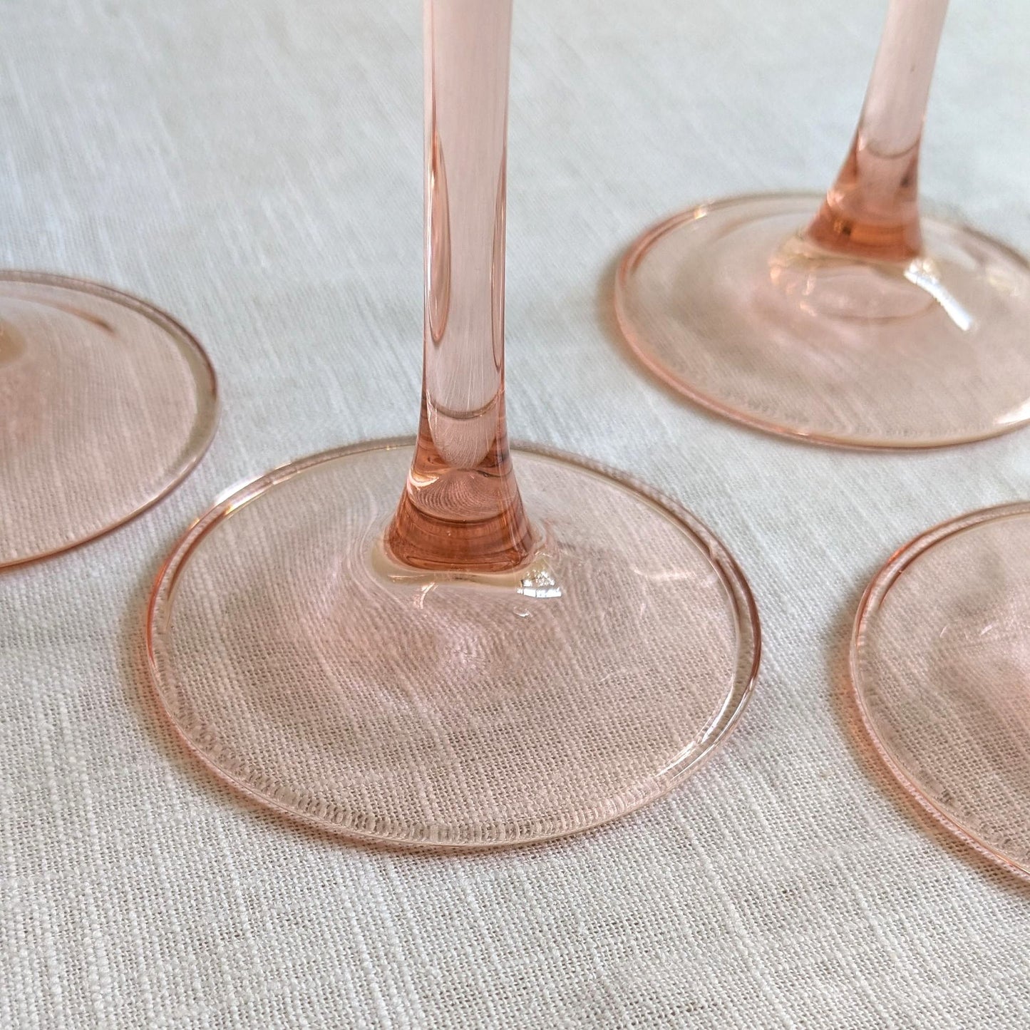 French Pink Stem Glasses