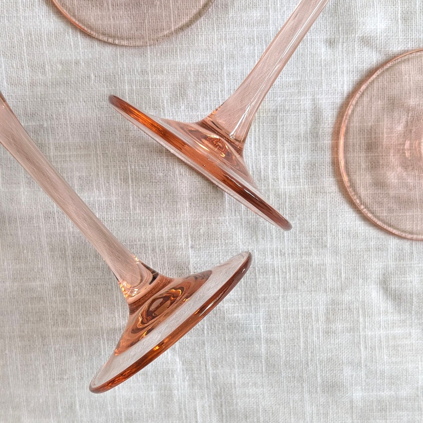 French Pink Stem Glasses