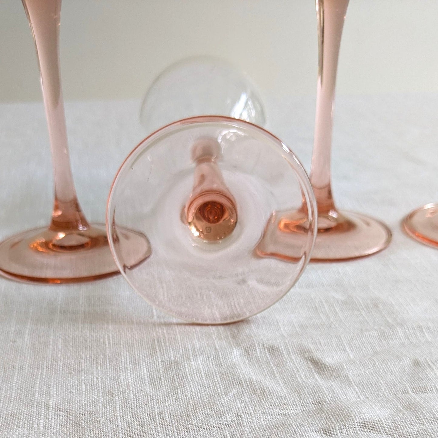 French Pink Stem Glasses