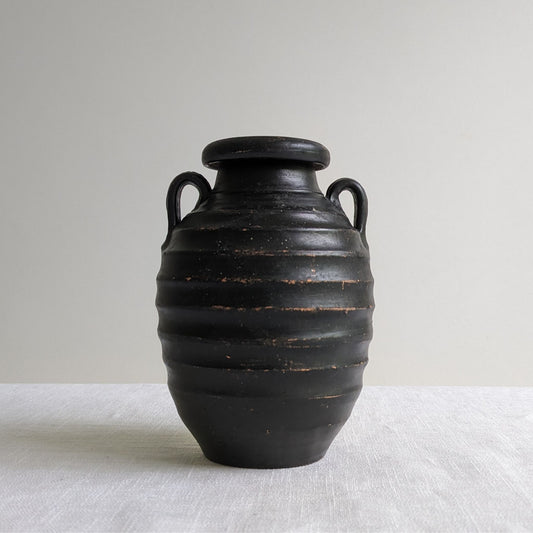 Primitive Ribbed Amphora Vase