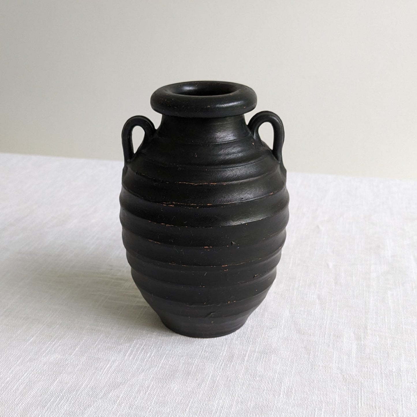 Primitive Ribbed Amphora Vase