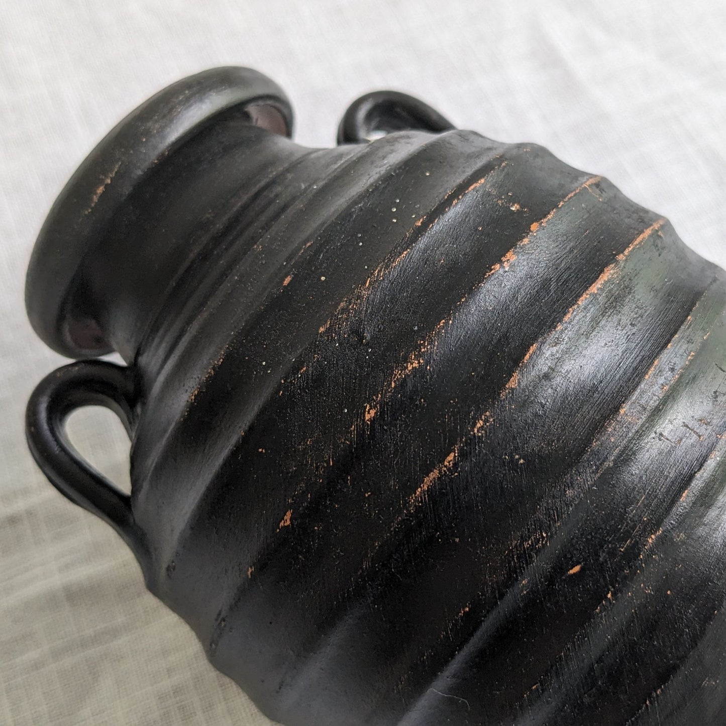 Primitive Ribbed Amphora Vase